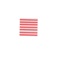 Red & White Paper Cocktail Napkins 3 Fold Birthday Party Tableware (12.5 cm)