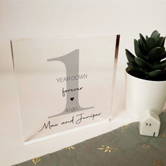 personalised-acrylic-block-first-1st-anniversary-couples-gift|LLUVABFIRSTAN|Luck and Luck| 1