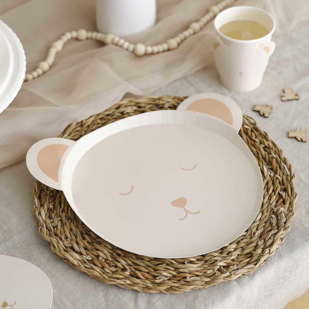 teddy-bear-baby-shower-paper-party-plates-x-8|TED-211|Luck and Luck| 1