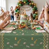 Safari Tablecloth Party Table Cover Kids Jungle Decoration (180x120cm)