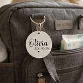 Personalised Acrylic Name Keyring | Kids School Bag & Backpack Tag Gift