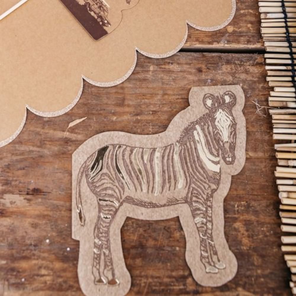 zebra-safari-party-rustic-kraft-brown-animal-paper-napkins-x-16|94029|Luck and Luck| 1