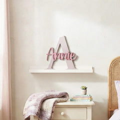 Personalised Initial Name Wooden Wall Sign Custom Nursery Bedroom Home Decoration
