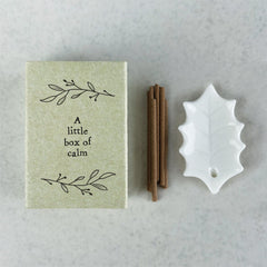 East of India Little Box of Calm Mini Porcelain Matchbox Keepsake Gift