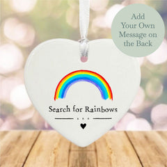 personalised-porcelain-heart-search-for-rainbows-keepsake-gift|LLUVPORGF9|Luck and Luck| 1