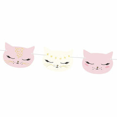 cat-face-garland-bunting-3m-childrens-party-bedroom-decoration|GL11|Luck and Luck| 1
