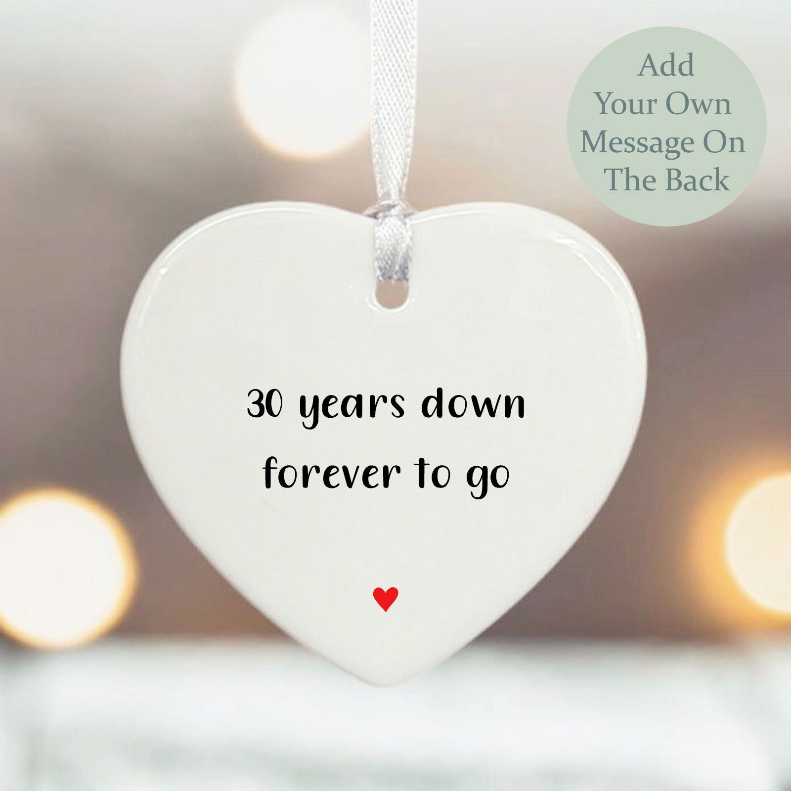 personalised-porcelain-heart-30-years-down-wedding-anniversary|LLUV30YEARS|Luck and Luck| 1