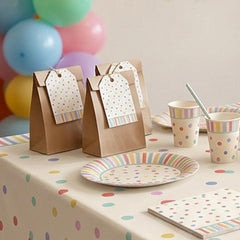 Confetti Design Paper Tablecloth For Colourful Birthday Party Tables And Celebration Decorations (180 x 120 cm)