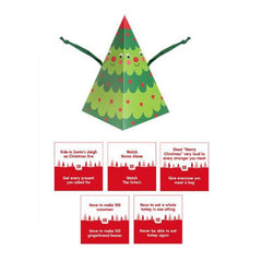 Green Triangular Tree Christmas Crackers Set of 6 Novelty Festive Tableware