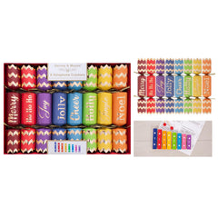 Xylophone Christmas Crackers Festive Novelty Party Table Decorations Set of 8