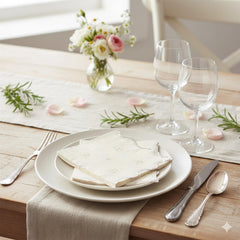 Spring Party Napkins 16 Pack – Sage Green Pale Yellow Gold 33cm