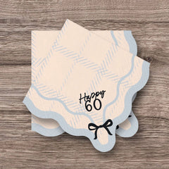 happy-60-paper-party-napkins-black-bow-design-60th-birthday|SP33-102-60|Luck and Luck| 1