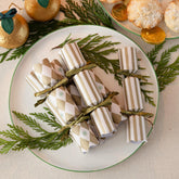 Gold Harlequin Mini Christmas Crackers for Festive Table Styling (Pack of 6, 15 cm)
