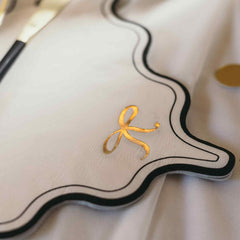 White Black & Gold Birthday Party Napkins – 16 Decorative Pack