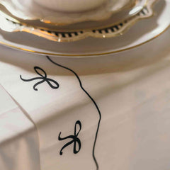 Aryfetes Factory Artyfetes Black & White Fabric Table Runner Small