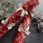 Red Floral Cooking Gift Christmas Crackers Festive Party Tableware Set of 6