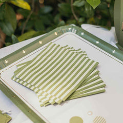 Sage Green Pistachio 3 Ply Paper Party Napkins (12 cm)