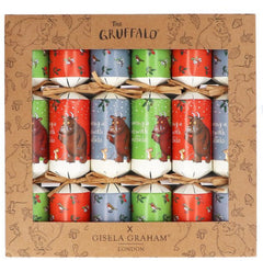 Gruffalo Christmas Crackers Green Red Festive Party Table Decorations Set of 6
