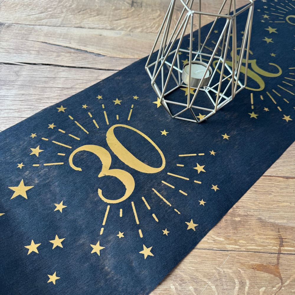 gold-metallic-sparkling-age-30-table-runner-5m|678700300030|Luck and Luck| 1