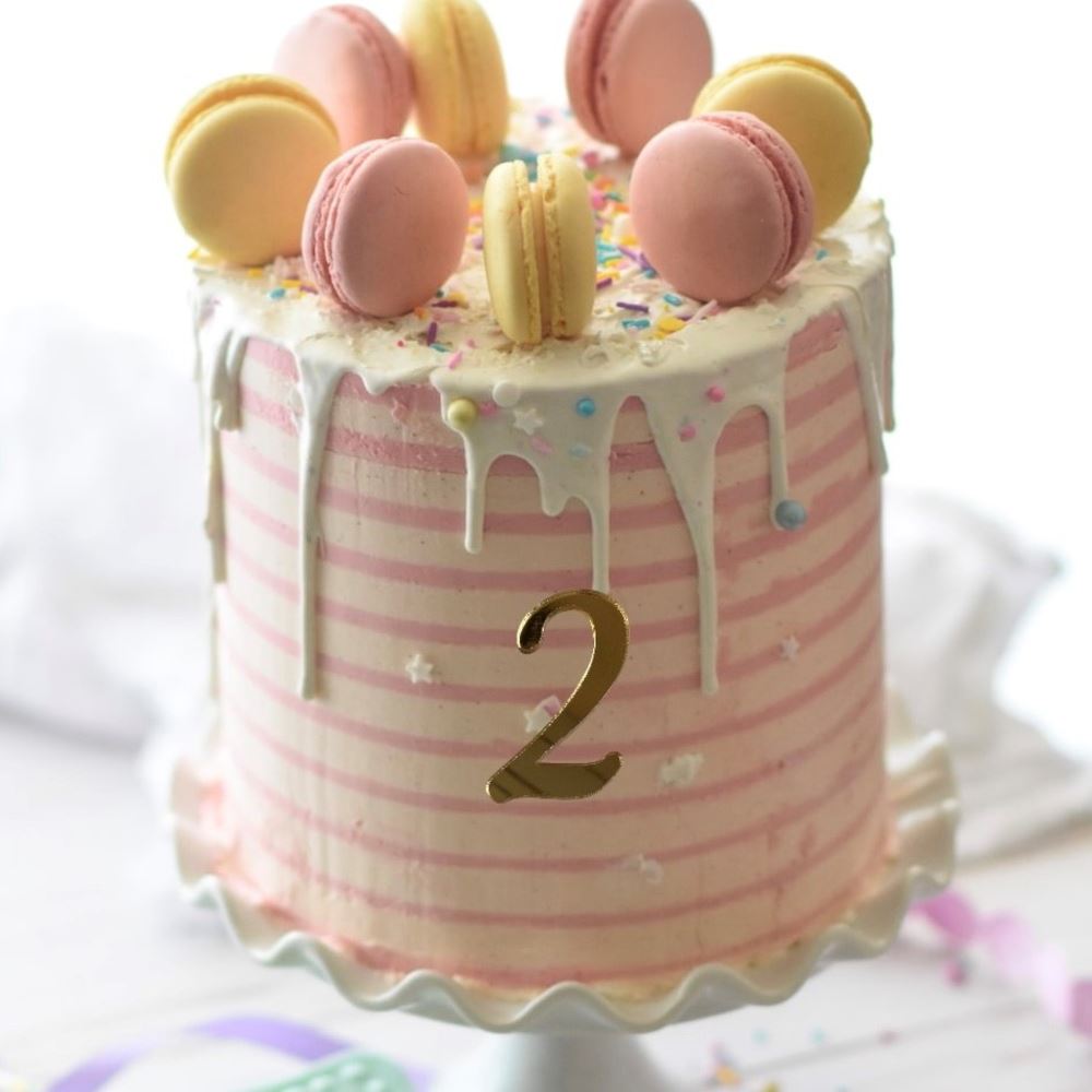 number-2-acrylic-cake-charm-decoration-milestone-celebration|LLWWNUM2CC|Luck and Luck| 1