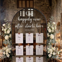 Our Happily Ever After Personalised Vinyl Wedding Sign Decal Wedding Decoration 40 cm x 30cm