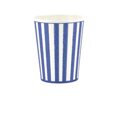 Blue & White Paper Cups for Birthday Parties and Celebrations (Pack of 6, 255 ml)