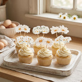 Daisy Cupcake Picks for Birthday Cakes and Floral Party Tables Pack of 12