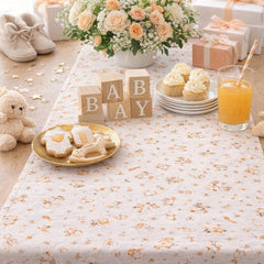 Santex Little Teddy Bear Table Runner Ivory Baby Shower Christening