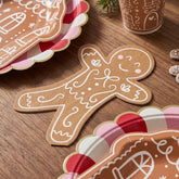 Christmas Gingerbread-Themed Paper Napkins - Brown - Pack of 16