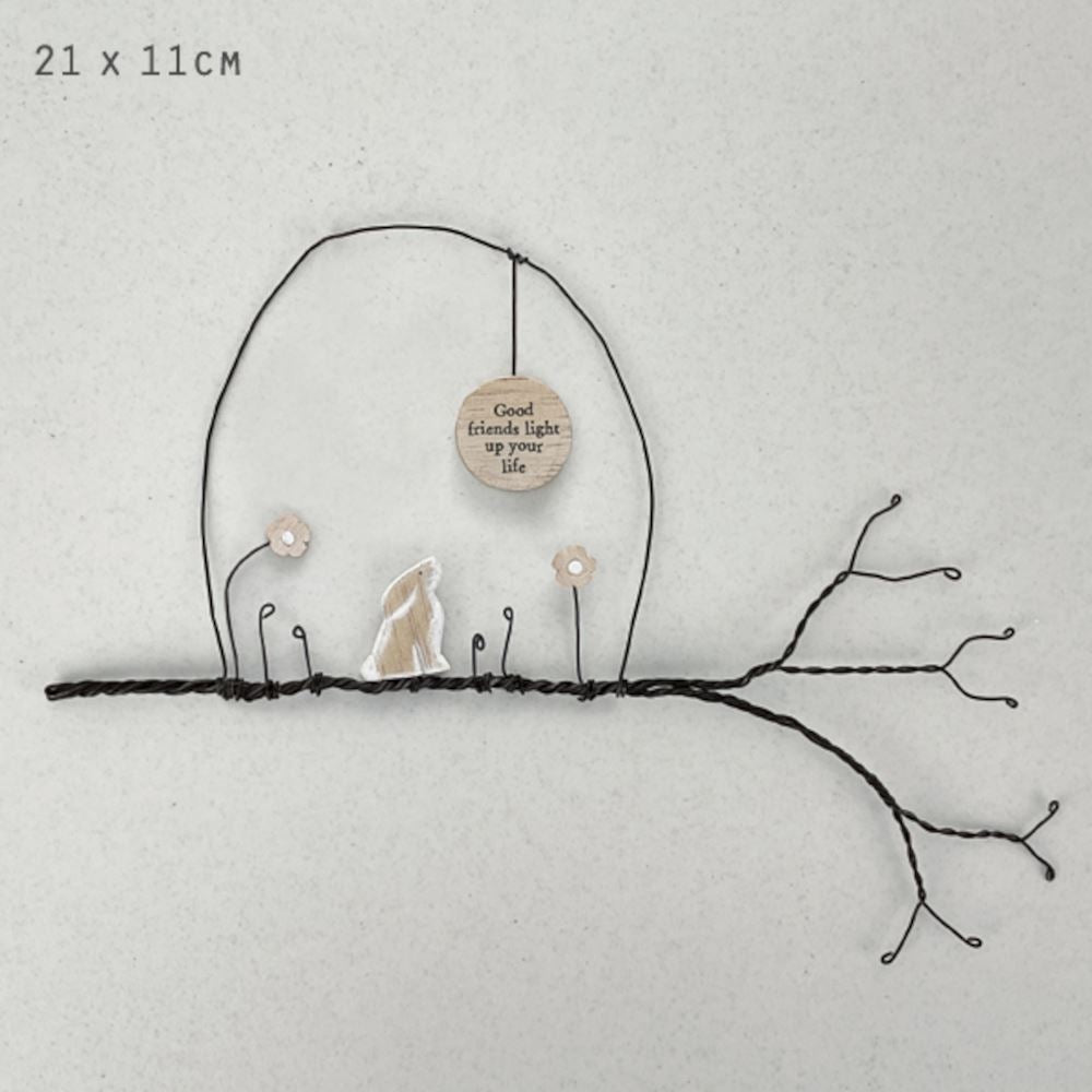 east-of-india-wire-twig-hanger-good-friends-light-up-your-life|3540B|Luck and Luck| 1