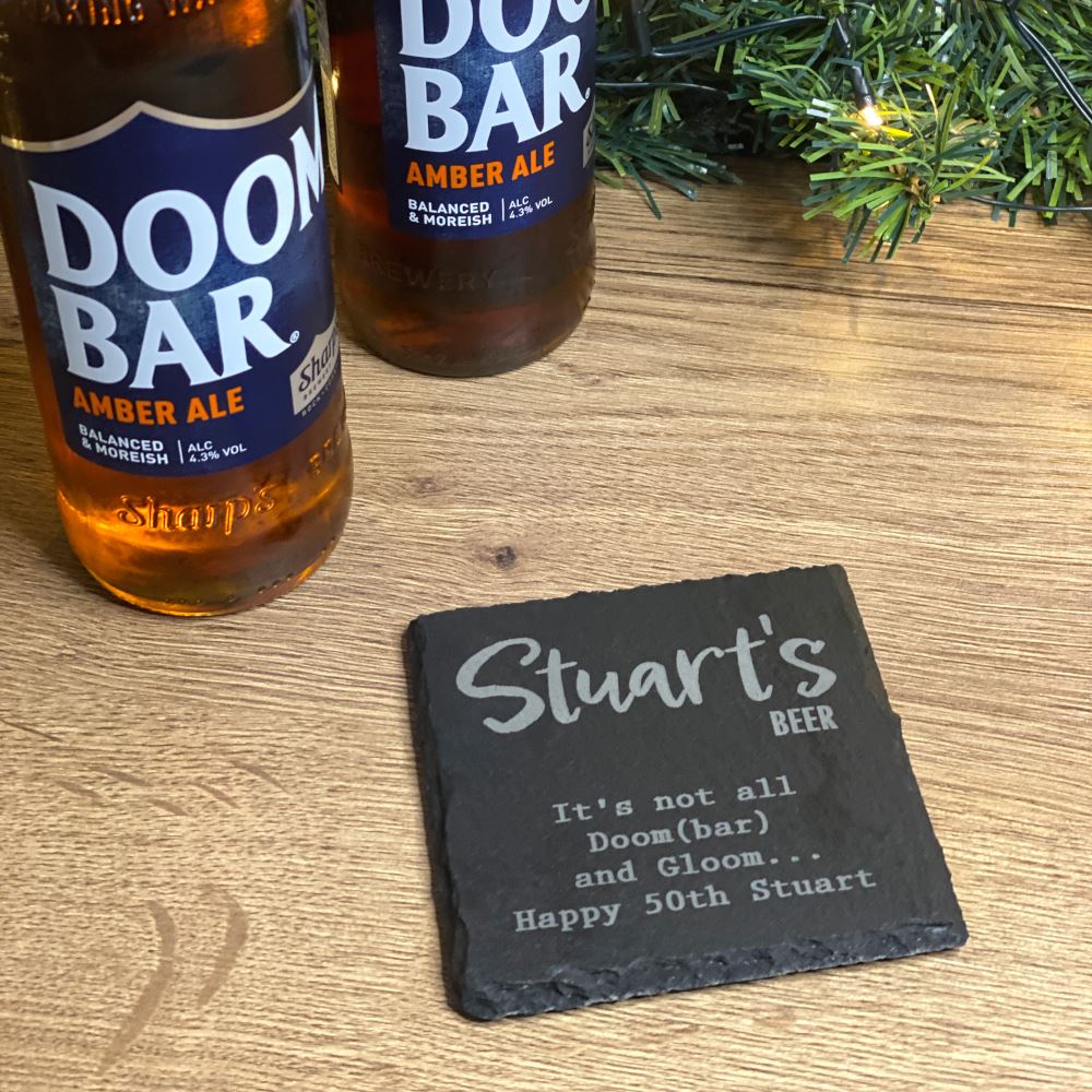 personalised-slate-coaster-beer-mat-engraved-alcohol-gift-c|LLWWSLATECOASTERDC|Luck and Luck| 1