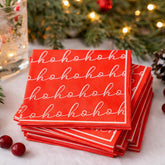 Hohoho Christmas Paper Cocktail Napkins Red Festive Party Tableware Set of 20