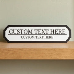Personalised Custom Text Road Sign Small Acrylic Wall Plaque Gift Decor (39 cm)