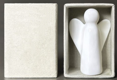 Personalised Angel Matchbox with Porcelain Ornament for Christmas and Remembrance