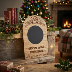 Children's Wooden Christmas Countdown Chalkboard Sign for Festive Family Fun