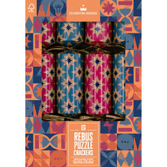 Rebus Puzzle Game Christmas Crackers Recyclable Festive Party Tableware Set of 12