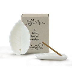 East of India Little Box of Comfort White Porcelain Mini Matchbox Keepsake Gift