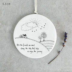 east-of-india-porcelain-countryside-hanger-its-the-friends-we-meet|6338|Luck and Luck| 1