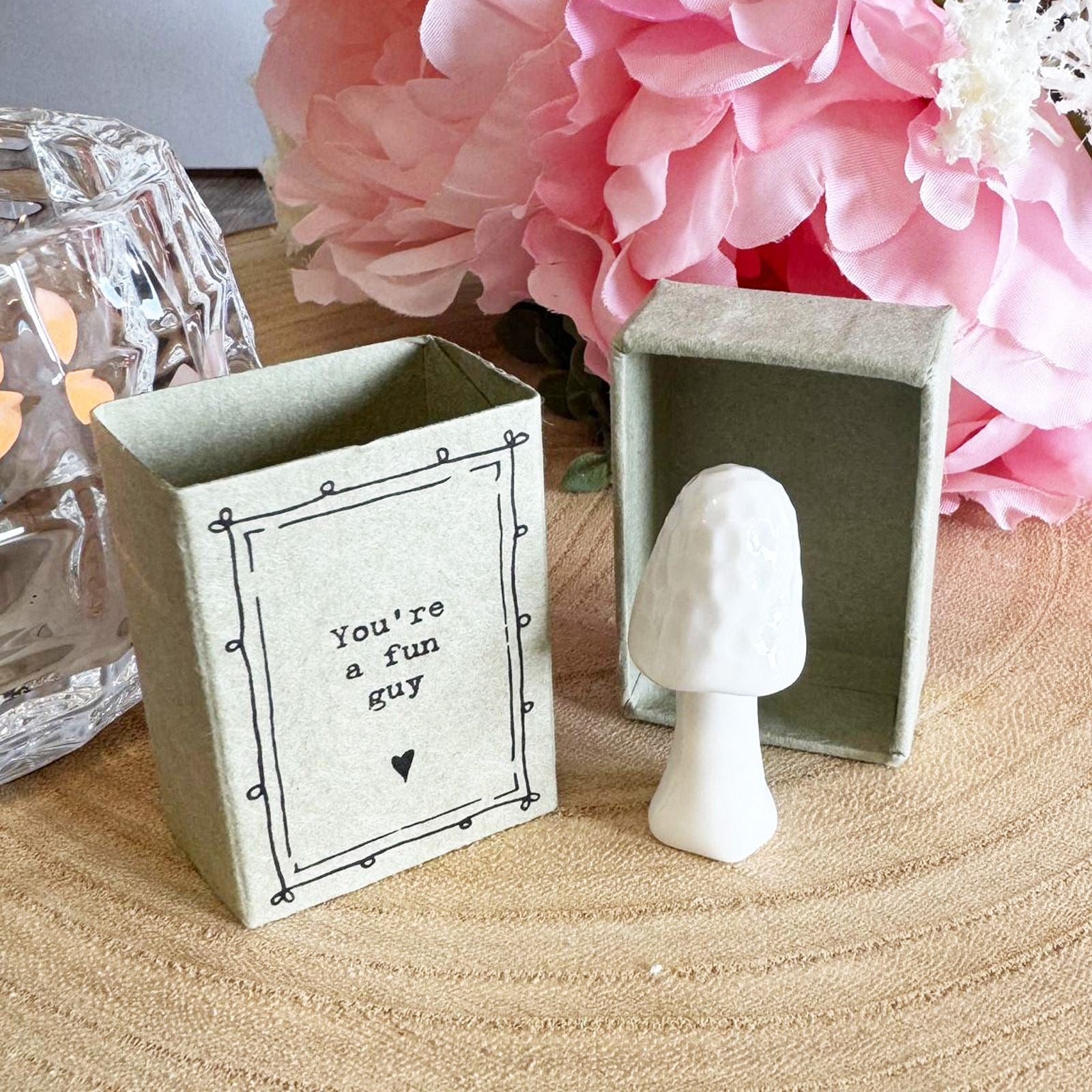 east-of-india-porcelain-mini-matchbox-you-re-a-fun-guy-mushroom-gift|5633|Luck and Luck| 1