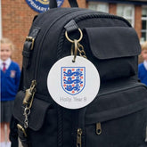 Personalised England Football Keyring | Custom Name Soccer Fan Gift for Kids