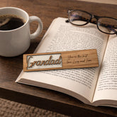 Personalised Grandad Wooden Bookmark Father’s Day Gift with Message
