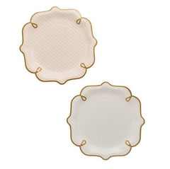 Striped Shaped Birthday Party Paper Plates (Pack of 8, 22.5 cm)
