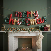Red Merry Christmas Foil Balloon Banner for Cheerful Seasonal Party Decor