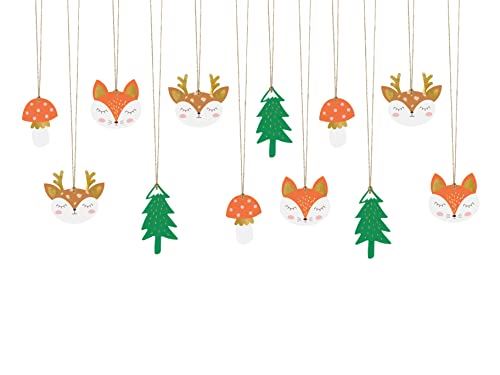 christmas-foil-gift-tag-set-of-12-forest-animals|ZDZ22|Luck and Luck| 1