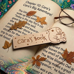 Personalised Capybara Wooden Bookmark Gift For Children And Book Lovers (22.5 cm)