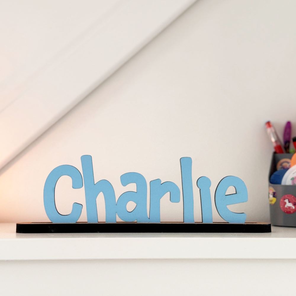 personalised-name-standing-shelf-name-sign-with-base-home-gift|LLWWNAMESS|Luck and Luck| 1