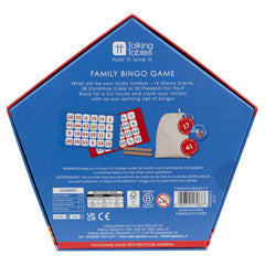 Santa Family Bingo Christmas Party Game Blue Red Cheerful Festive Entertainment