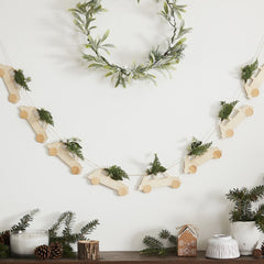 wooden-car-shaped-bunting-car-with-foliage-christmas-decoration-2m|LS-516|Luck and Luck| 1