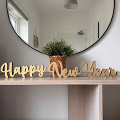 Happy New Year Standing Table Sign Home Decoration
