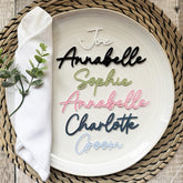 Personalised Acrylic Name Signs for Wedding Tables, Parties and Events